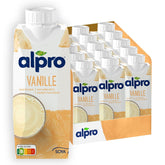 Alpro Sojadrink, Vanillegeschmack, Pflanzlicher Drink, Vegan, Laktosefrei, Glutenfrei, UHT, 15x250ml, 15er Pack
