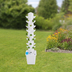 Sistem hidroponic Turn hidroponic Grădină de plante aromatice interioare Sistem de creștere hidroponică cu 45 de locații de plantare Pompă de apă Rezervor de apă 20L Vertical pentru flori și legume