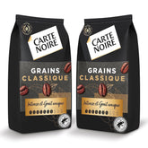 Black Card - Cafea în boabe - Clasică - Arabica pură - Certificată Rainforest Alliance - 2 pliculețe a câte 1 kg fiecare