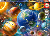 Educa - Puzzle 500 piese pentru adulti | Sistem solar, puzzle 500 piese pentru adulti si copii de la 11 ani, planete, spatiu, spatiu (18449) Puzzle Naty Shop Titlu implicit