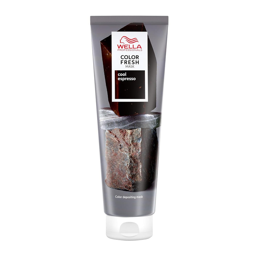 Wella Professionals Color Fresh Mask Cool Espresso - tratament pentru revitalizarea și schimbarea culorii părului - nuanță hrănitoare cu ulei de avocado - pentru păr negru și negru - 150 ml Masca de par Naty Shop Espresso rece 150 Ml (1 pachet)