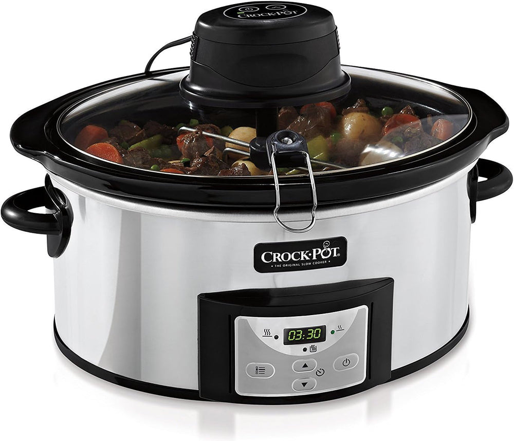 Slow cooker Crockpot cu funcție de amestecare automată, comenzi programabile, 5,7 L (pentru 5-6 persoane) Slow Cooker Naty Shop Default Title