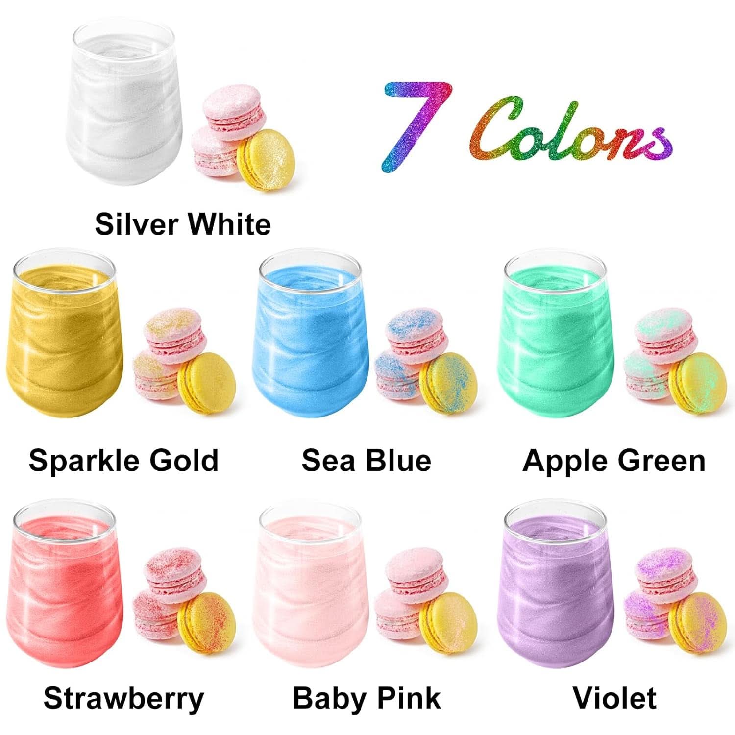 Glitter comestibil pentru bauturi, 4 grame Glitter Naty Shop