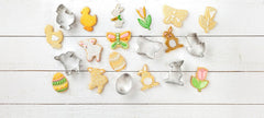 Set de 5 forme de biscuiți cu iepuraș de Paște, forme de biscuiți, forme de biscuiți și fondant, forme de biscuiți din oțel inoxidabil de înaltă calitate, ajutor de bucătărie, culoare: argintiu