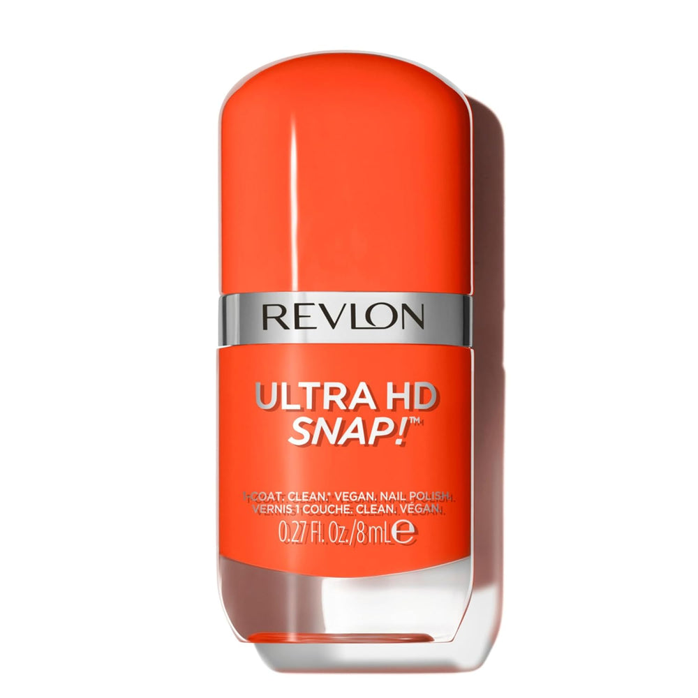 Oja Revlon Ultra HD Snap, formulă vegană de lungă durată, uscare rapidă și aplicare într-un singur strat, acoperire completă, culoare (8 ml) Hot Stuff (007), unisex
