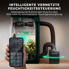 Dezumidificator MARS HYDRO, 12L/zi, Dezghețare automată, Funcție temporizator, Dezumidificator de cameră pentru corturi de creștere, subsoluri și plante, Rezervor de apă de 1,2L