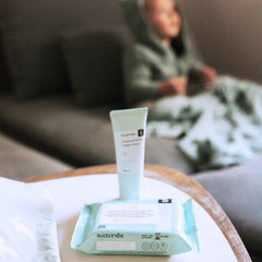 Șervețele umede Suavinex pentru bebeluși, 60 bucăți, potrivite pentru tenul atopic, 96% ingrediente naturale