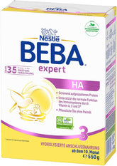 BEBA expert HA 3 Formulă de continuare hidrolizată, de la 10 luni, 1 pachet (1 x 550 g)