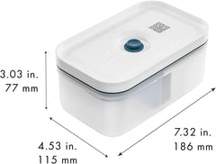 Zwilling Fresh & Save set de cutii de prânz cu vid / depozitare în frigider, 3 buc, plastic, semi-transparent, La Mer Cutii depozitare alimente Naty Shop