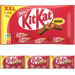 Batoane de ciocolată Nestlé Mini XXL, batoane crocante cu ciocolată cu lapte și napolitană crocantă, pachet de 4 (1 x 301g)