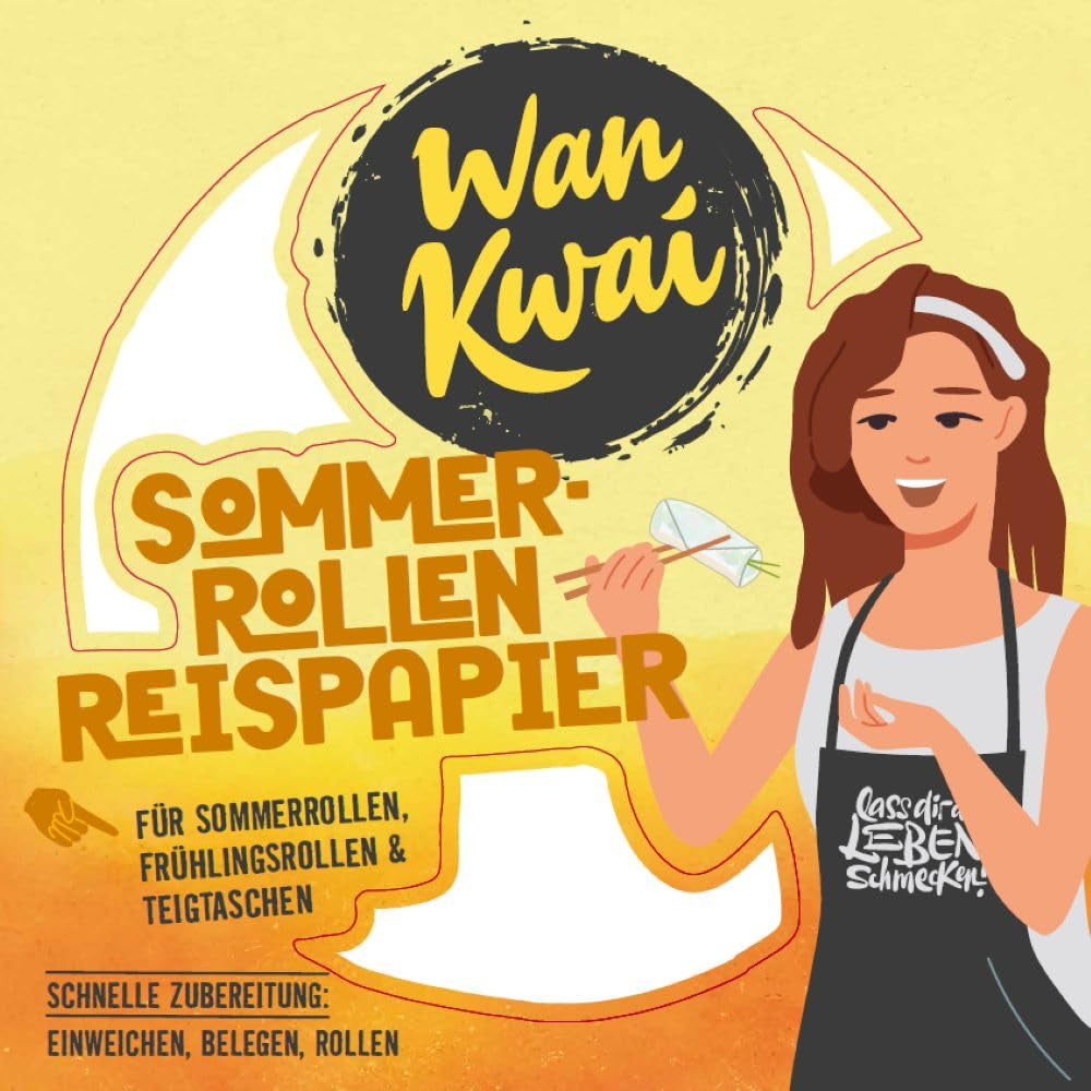 Hârtie de orez Wan Kwai Summer Roll 200g – Necesită înmuiere ușoară, perfectă pentru rulouri crocante de primăvară, rulouri proaspete de vară sau găluște la abur