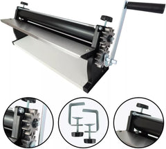 Mașină de întins aluat de pizza DKN cu manivelă, 48,8 cm, mașină de făcut paste, tavă de aluat cu role antiaderente și control al grosimii - Construcție solidă din oțel și aluminiu