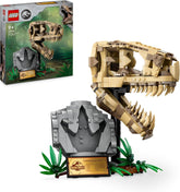 LEGO Jurassic World Dinosaur Fossils: T. Rex Head, jucărie dinozaur de construit, decor dinozaur pentru camera copiilor, craniu T-Rex schelet cu amprentă, cadou pentru băieți și fete 76964 Seturi de constructie Besuche den LEGO-Store Singur