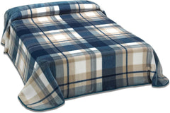 MANTAS MORA Pătură imprimată, volum mare, 100% poliester, 450 G/M², moale, pentru toamnă/iarnă, Design Harmony K60, 260 X 240 cm, pentru paturi cu 160/180 cm, albastru Plapumi si pilote Naty Shop Albastru 260X240Cm - Cama De 160/180Cm