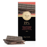 Venchi – Baton Maxi 77% Nibs, cu ciocolată neagră suplimentară, bucăți de boabe de cacao, 600 g, fără gluten, fără coloranți și fără conservanți