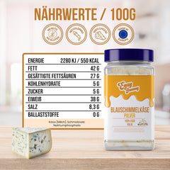 EASY YUMMY - Käsepulver 300g | Instant Käsegeschmack für Mahlzeiten & Snacks | Immer Bereit, Keine Kühlung Nötig | Aus 100% Echtem Käse | Ideal als Popcorn-Topping