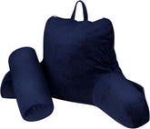 Pernă ergonomică pentru citit INFANZIA cu cotiere, suport pentru spate, bleumarin