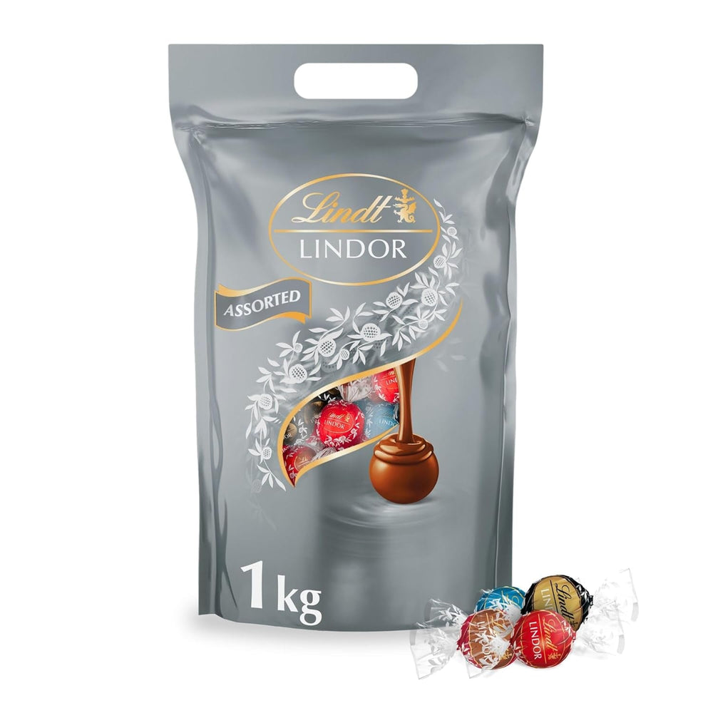 Lindt LINDOR Silver Mix, 1 Kg Bomboane de Ciocolata Naty Shop Default Title