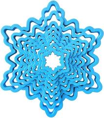 0255250 Set de 8 forme de biscuiți Ice Star Tree, din plastic, setul ideal pentru decorațiuni din pastă de zahăr sau pastă de gumă, fabricate în Italia, design original. Pachet de 8 bucăți.