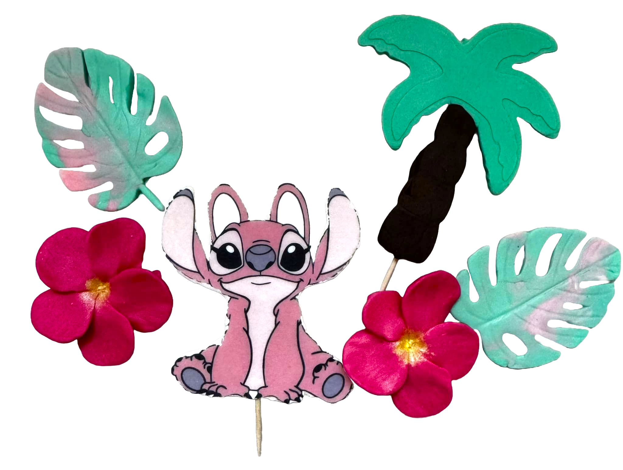 Set 6 decoratiuni comestibile din pasta de zahar, Angel Stitch Decoratiuni din Pasta de Zahar Nati Shop