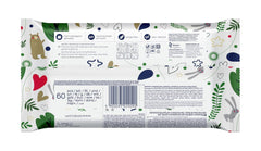 Șervețele umede Kindii Natural Balance pentru bebeluși – (1 x 60 buc.) Șervețele umede pentru bebeluși și copii – Protectoare, Aloe Vera, Parfum delicat – 60 buc.
