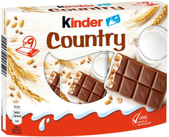 Batoane Kinder Country, 9 batoane, 212 g