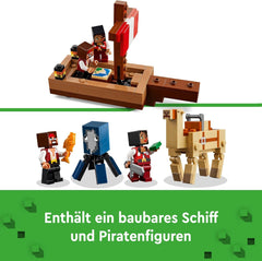 LEGO Minecraft The Pirate Ship Voyage, navă de jucărie cu figuri de pirați, calmar și cămilă, jucărie de construcție pentru jocuri de rol, cadou pentru băieți și fete de la 8 ani 21259 Seturi de constructie Besuche den LEGO-Store