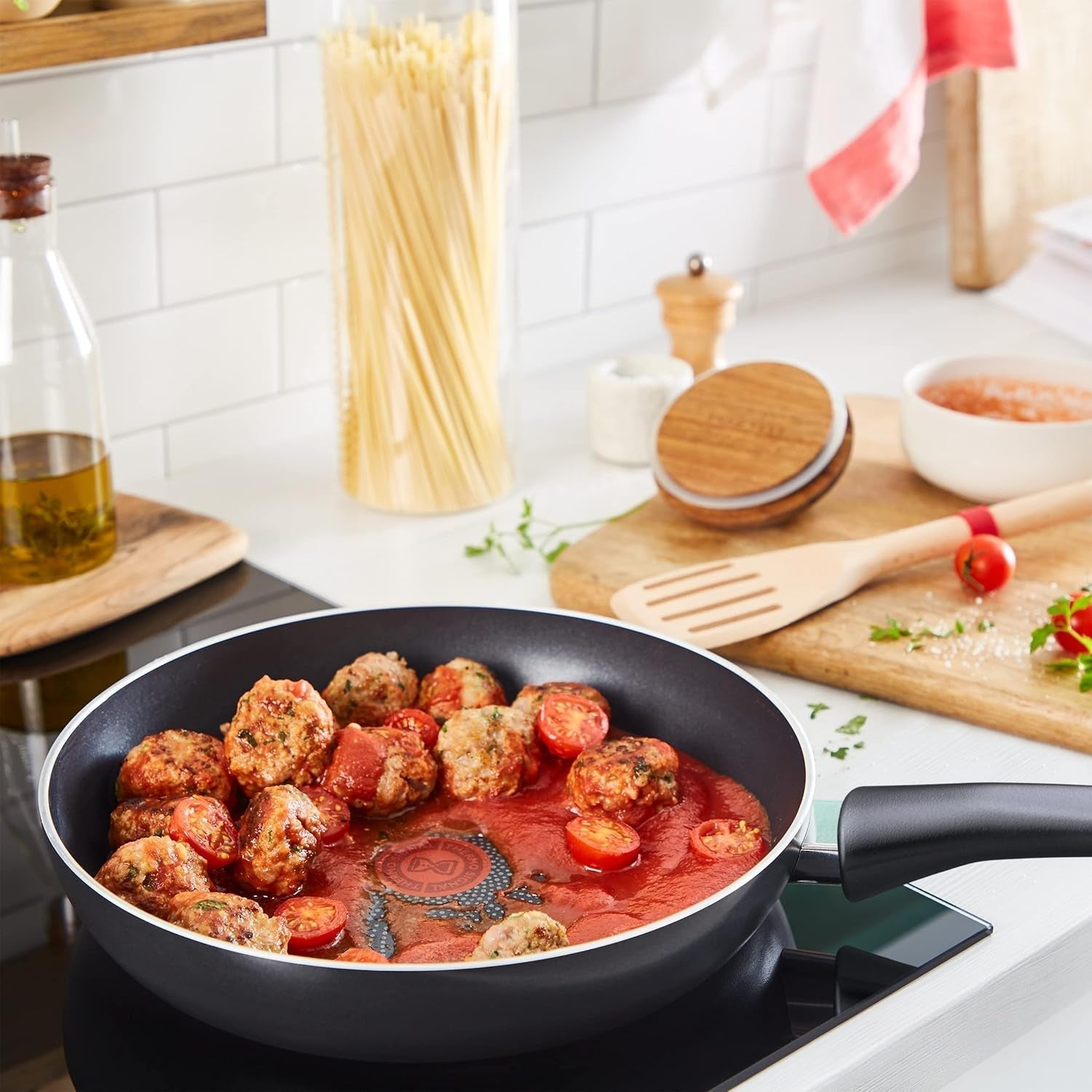 Tefal C27808 Generous Cook Tigaie 32 cm, acoperire antiaderentă, baza Thermo-Fusion, toate tipurile de plită cu inducție Oale si Tigai Naty Shop