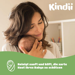 Șervețele umede Kindii Natural Balance pentru bebeluși – (1 x 60 buc.) Șervețele umede pentru bebeluși și copii – Protectoare, Aloe Vera, Parfum delicat – 60 buc.
