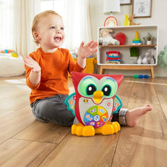 Fisher-Price - BlinkiLinkis Smart Owl, versiunea italiană, jucărie interactivă de învățare cu muzică, lumini, melodii și fraze, jucărie pentru copii cu vârsta de peste 18 luni, HJN64 Jucarii Bebe Naty Shop