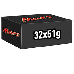 Batoane de ciocolată Mars, cu caramel, nuga și ciocolată cu lapte, 32 pachete x 51g