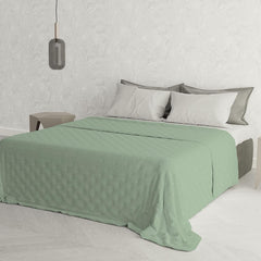 Lenjerie de pat italiană cuvertură de vară CHIC, microfibră, DOUBLE 250X250Cm, verde deschis Plapumi si pilote Naty Shop