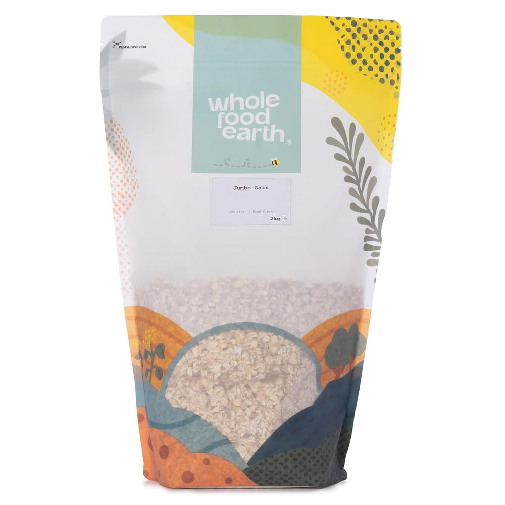 Fulgi de ovăz Wholefood Earth Jumbo - fără OMG - vegani - fără lactate - fără zahăr adăugat 2 kg