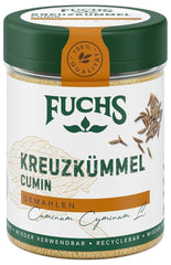 Fuchs Gewürze - Kreuzümmel gemahlen - zum Würzen von Couscous, Hummus und Falafel - natürliche Zutaten - 50 g in wiederverwendbarer, recyclebarer Dose