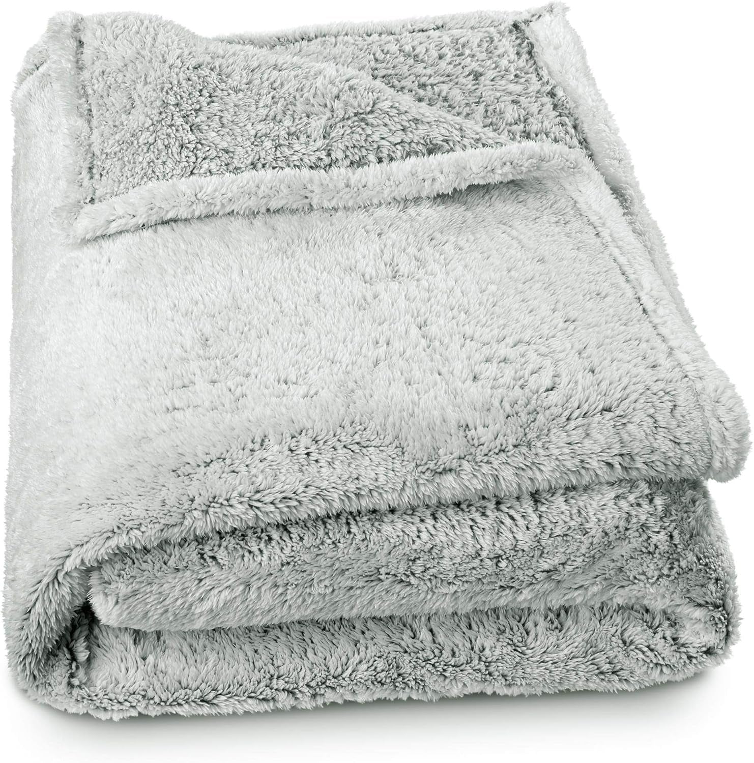 Aqua-Textil Fluffy cuddly pătură 150 X 200 Cm Gri Alb Melange Plush TV pătură Bedspread Sherpa Fleece Oeko-Tex Ottawa Paturi si Cuverturi Besuche den aqua-textil-Store Fleece Sherpa alb gri Pătură confortabilă 150 X 200 Cm