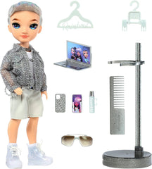 Păpușa Rainbow High Fashion – Aidan Russell – Păpușa Purple Boy – Ținută la modă și peste 10 accesorii de joacă colorate – Pentru colecționari și copii cu vârste cuprinse între 4 și 12 ani
