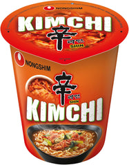 Tăiței instant Nong Shim Kimchi Ramyun – Supă coreeană ramen la cană – preparare rapidă – 1 pachet de 75g