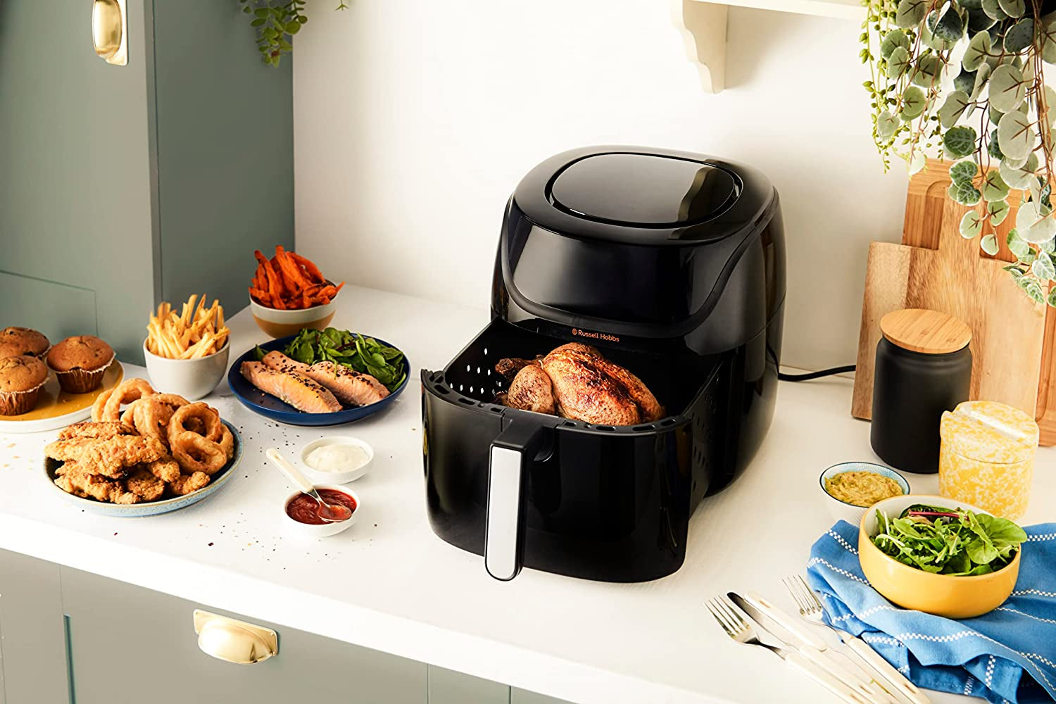 Russell Hobbs Air Fryer L 4L Rapid Airfryer, 7 funcții de gătit, 10 programe Electrocasnice Naty Shop