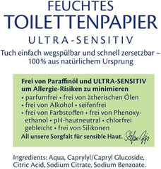 Hârtie igienică umedă HiPP Baby Soft (6 x 50 de coli), cu 99% apă, ultra-sensibilă, fără parfum, cu capac rabatabil
