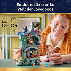 LEGO Harry Potter Luna Lovegoods Haus - Modellbau mit Leuchtstein und 5 Minifiguren - Baukasten DIY Deko fürs Schlafzimmer - Kreatives Geschenk für Mädchen, Jungen und Fans ab 10 Jahren - 76467