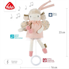 Fehn mini music box fairy - jucărie de pluș și ajutor pentru somn: cutie muzicală cu vânt cu melodia moale "Lacul lebedelor" liniștește în orice situație - pentru bebeluși și copii mici de la 0+ luni Jucarii Bebe Naty Shop