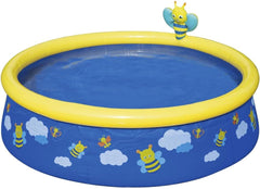 Piscină Bestway Fast Set cu pulverizator de apă, 477 L, multicoloră, 152 x 152 x 38 cm