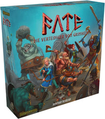 Fate: Defenders of Grimheim, ELZNIR Games, joc de societate fantasy cooperativ, strategie tower defense, pentru 1-4 jucători, vârste 14+, aventură epică, eroi și magie, joc tactic, FryxGames