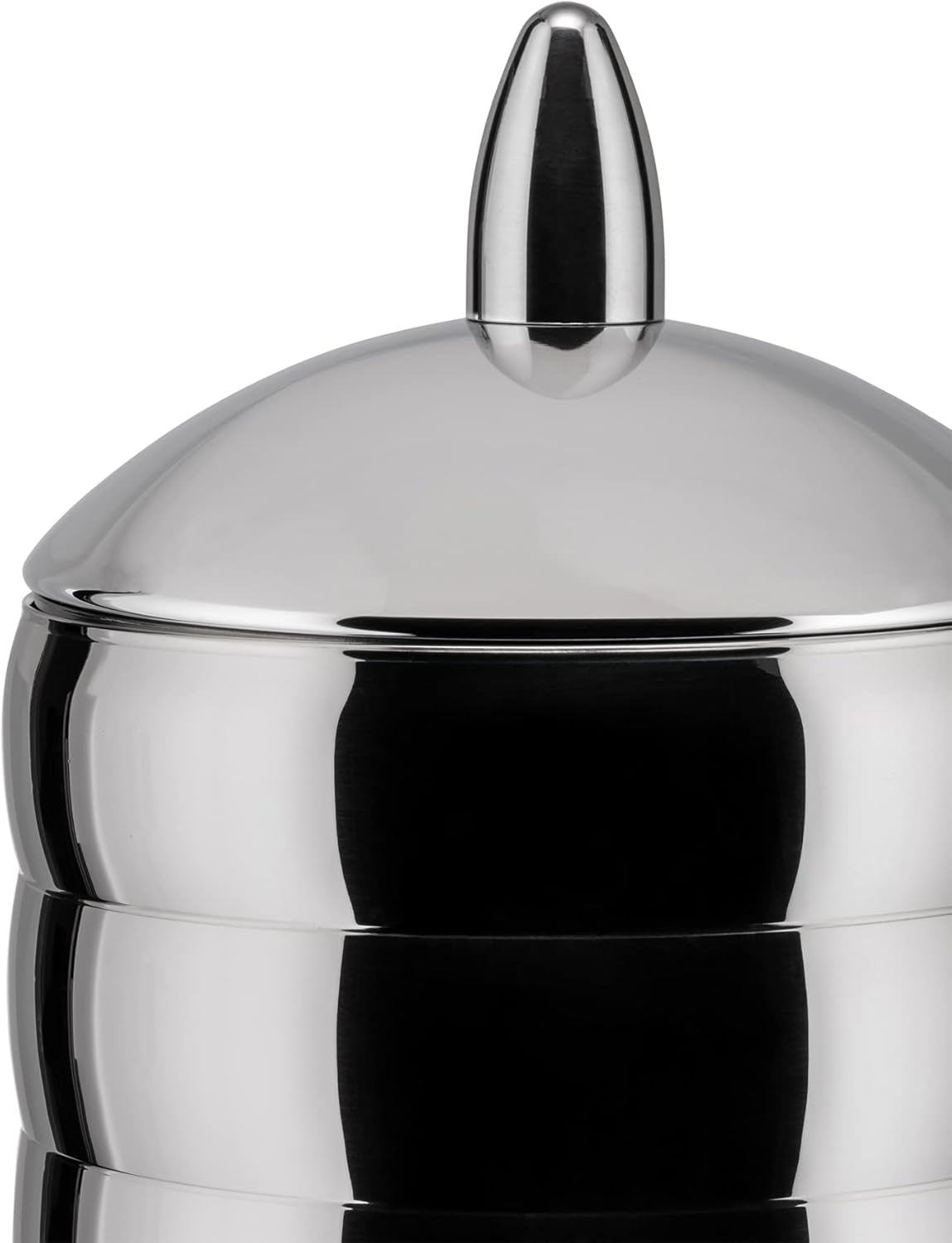 Alessi Kalistò 2 CB02 - Borcan de bucătărie din oțel inoxidabil 18/10 cu buton din aluminiu, 114 cl, argintiu Cutii depozitare alimente Naty Shop