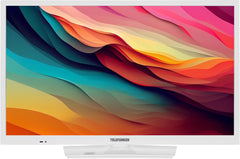 Televizor TELEFUNKEN XH24O550M-W de 24 de inci - Televizor HD-Ready cu diagonală de ecran de 60 cm și tuner triplu integrat, televizor LED alb