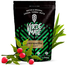 Set de ceai Yerba Mate cu plante | Yerba Mate cu plante | Verde Mate Green Energia Guarana, Guayusa Jazmin, Sarsaparilla | Yerba Mate verde brazilian | 3X500G