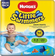 Scutece de înot Huggies Little Swimmers, mărimea 3-4 (7-15 kg), 1 pachet a câte 20 de bucăți