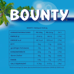 Batoane de ciocolată Bounty | Nucă de cocos și ciocolată | Diverse dimensiuni de ambalaj