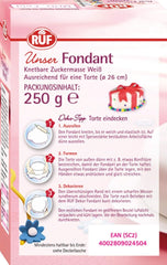 RUF Fondant, potrivit pentru modelarea figurilor, florilor și literelor, 250 grame Glazuri si Decor Naty Shop