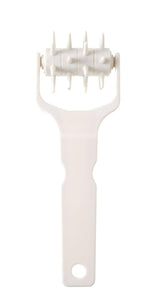 Rolă de aluat HENDI, tăietor de aluat, tăietor cu grilaj pentru aluat, pentru blaturi umede de prăjituri și aluat de patiserie, precum și aluat de pizza, 77x210mm, polipropilenă